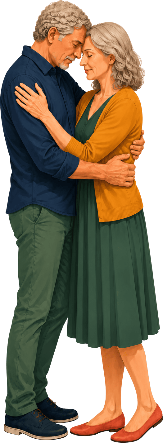 Couple embracing
